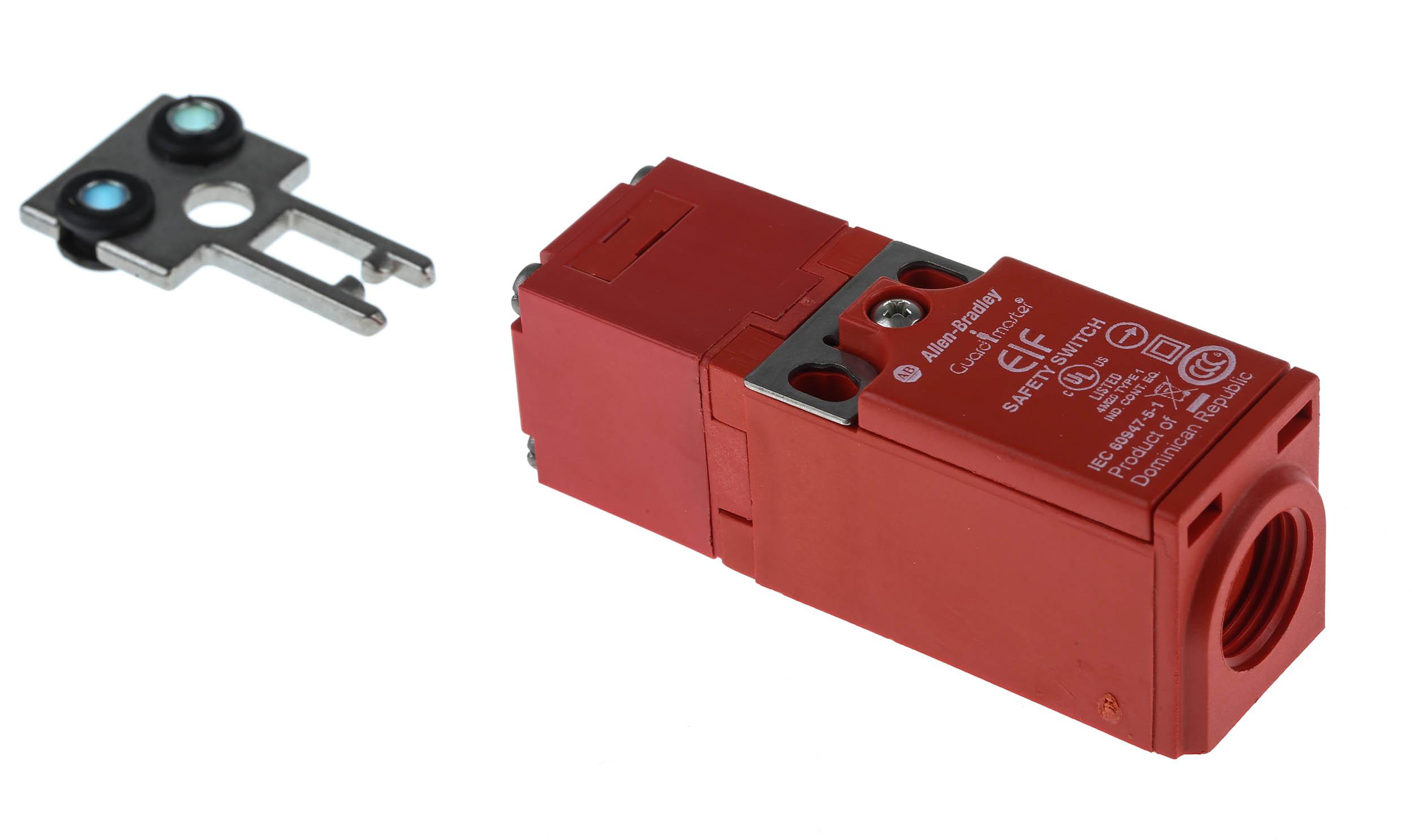 Allen Bradley Guardmaster 440K Safety Interlock Switch, 2NC, Keyed Actuator Included, Glass Filled PBT