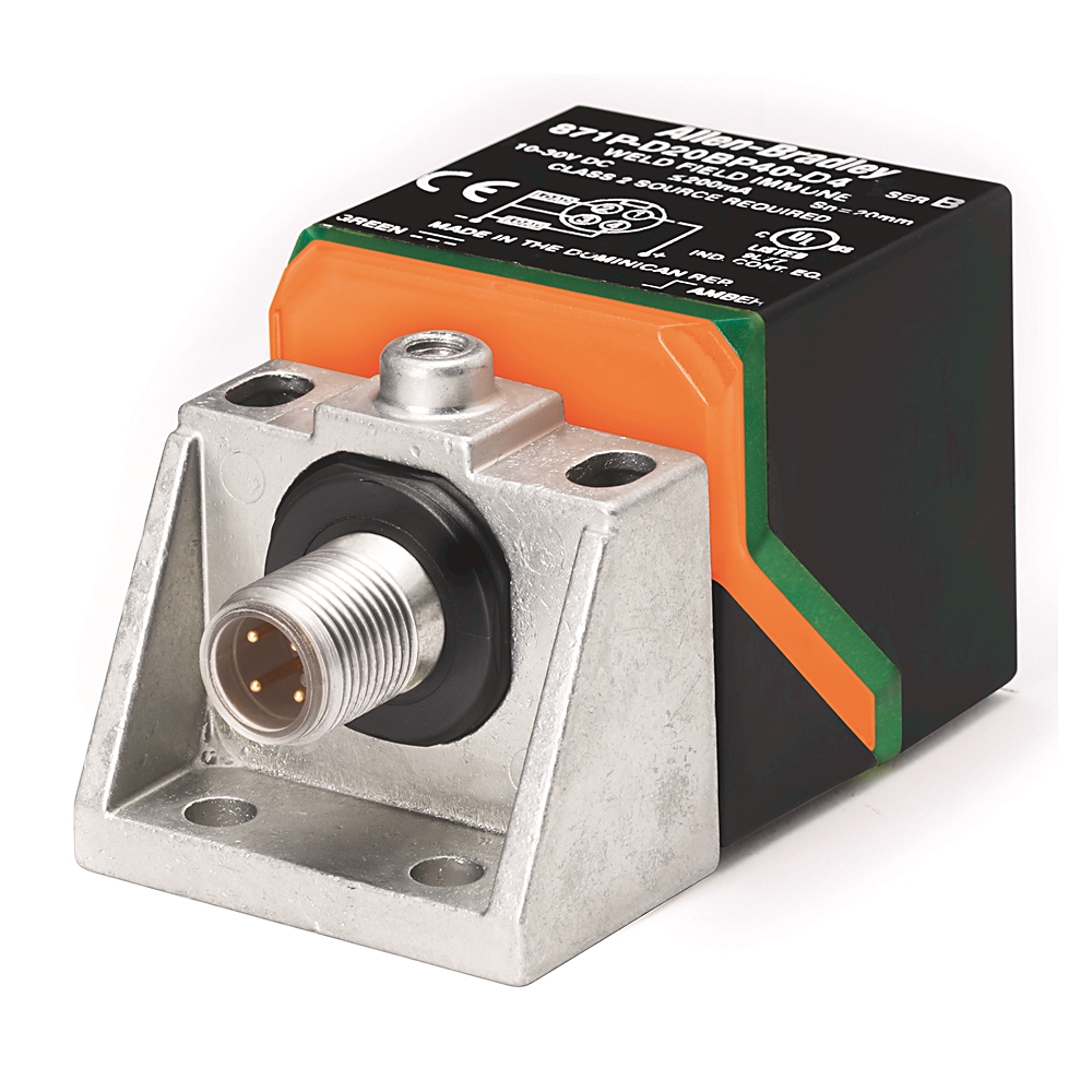 Allen Bradley Inductive Rectangular Proximity Sensor, 40 mm Detection, PNP NO+NC, 10 → 30 V dc