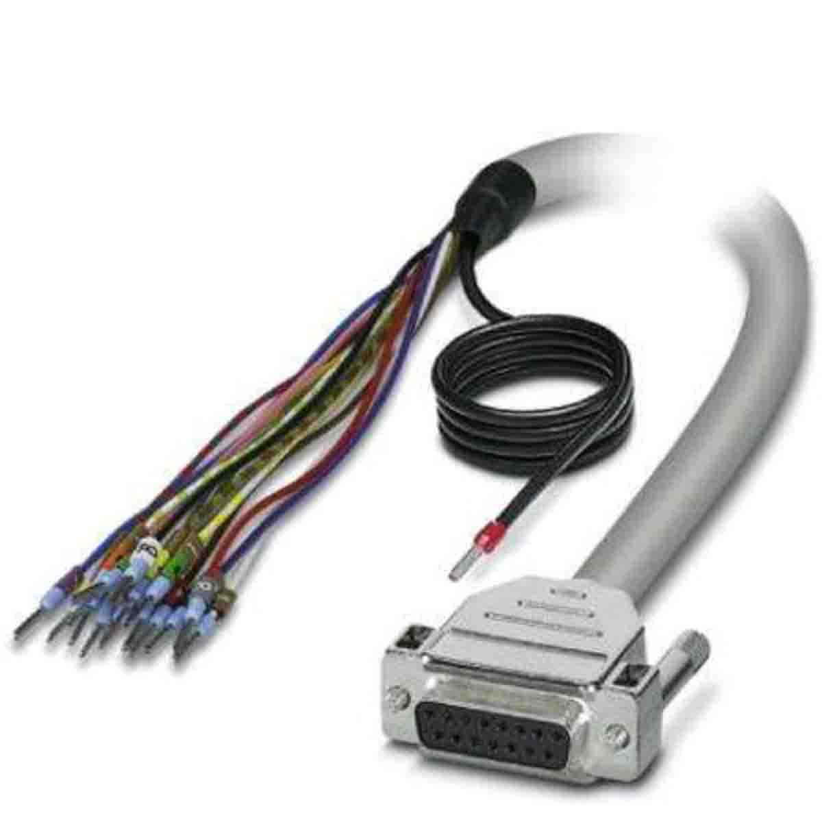Phoenix Contact Female 15 Pin D-sub Unterminated Serial Cable, 4m, D15SUB Series
