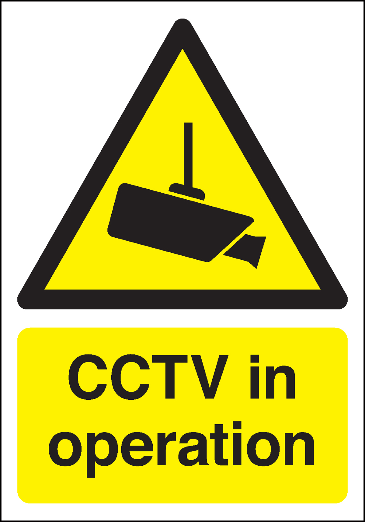RS PRO Polypropylene CCTV Sign, CCTV Sign, English, 210 mm x 148mm