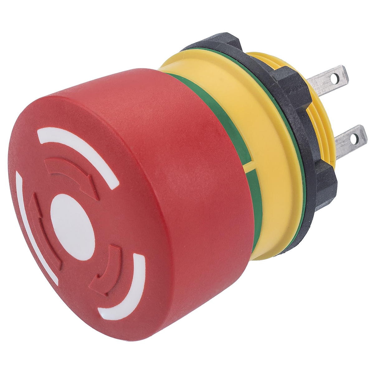 EAO 84 Series Twist Release Emergency Stop Push Button, Panel Mount, 22mm Cutout, 1NC, IP65, IP67