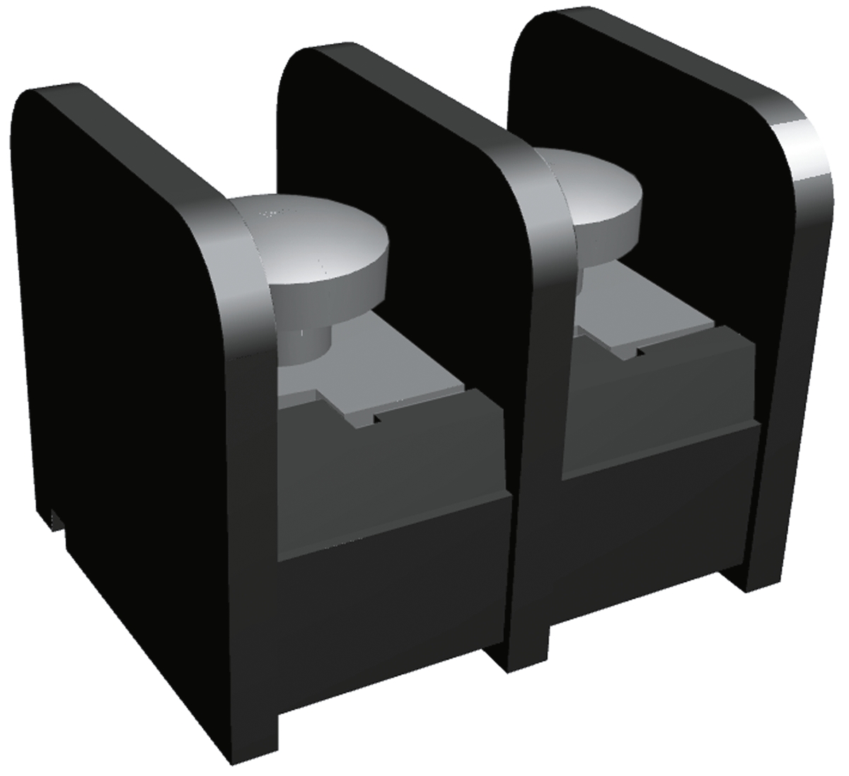 TE Connectivity Dual Barrier Strip, 2 Contact, 9.53mm Pitch, 1 Row, 20A