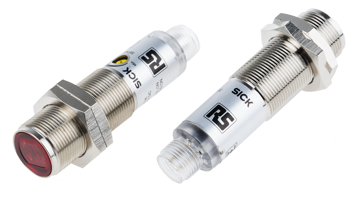 RS PRO Through Beam Photoelectric Sensor, Barrel Sensor, 28 m Detection Range