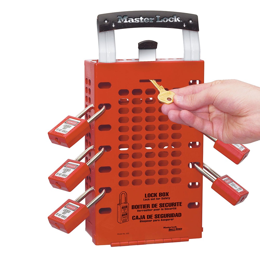 Master Lock Red 14-Lock Lockout Box