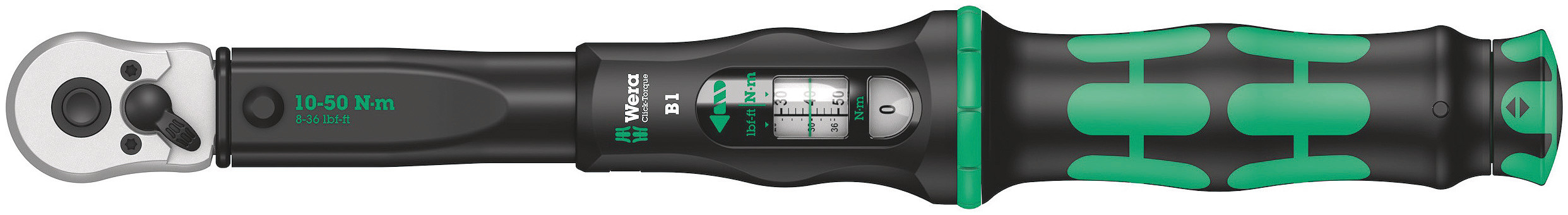 Wera Click-Torque B 2 Click Torque Wrench, 20 → 100Nm, 3/8 in Drive, Square Drive