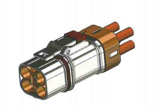 Amphenol Industrial Powerlok Connector, 4 Way, 40A, Female to Male, PL084X, Cable Mount, 1.0 kV