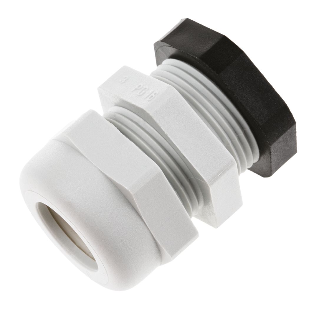 SIB WADI-TEC Series Grey PA 6 Cable Gland, PG16 Thread, 9mm min., 14mm max., IP68