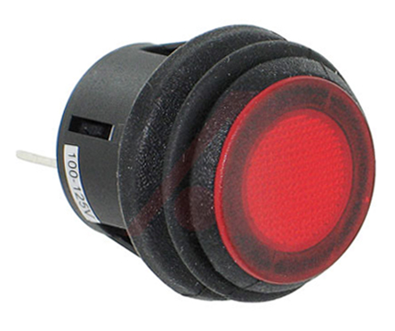 ZF Illuminated Push Button Switch, On-None-Off, Panel Mount, 20.2mm Cutout, SPST, IP65