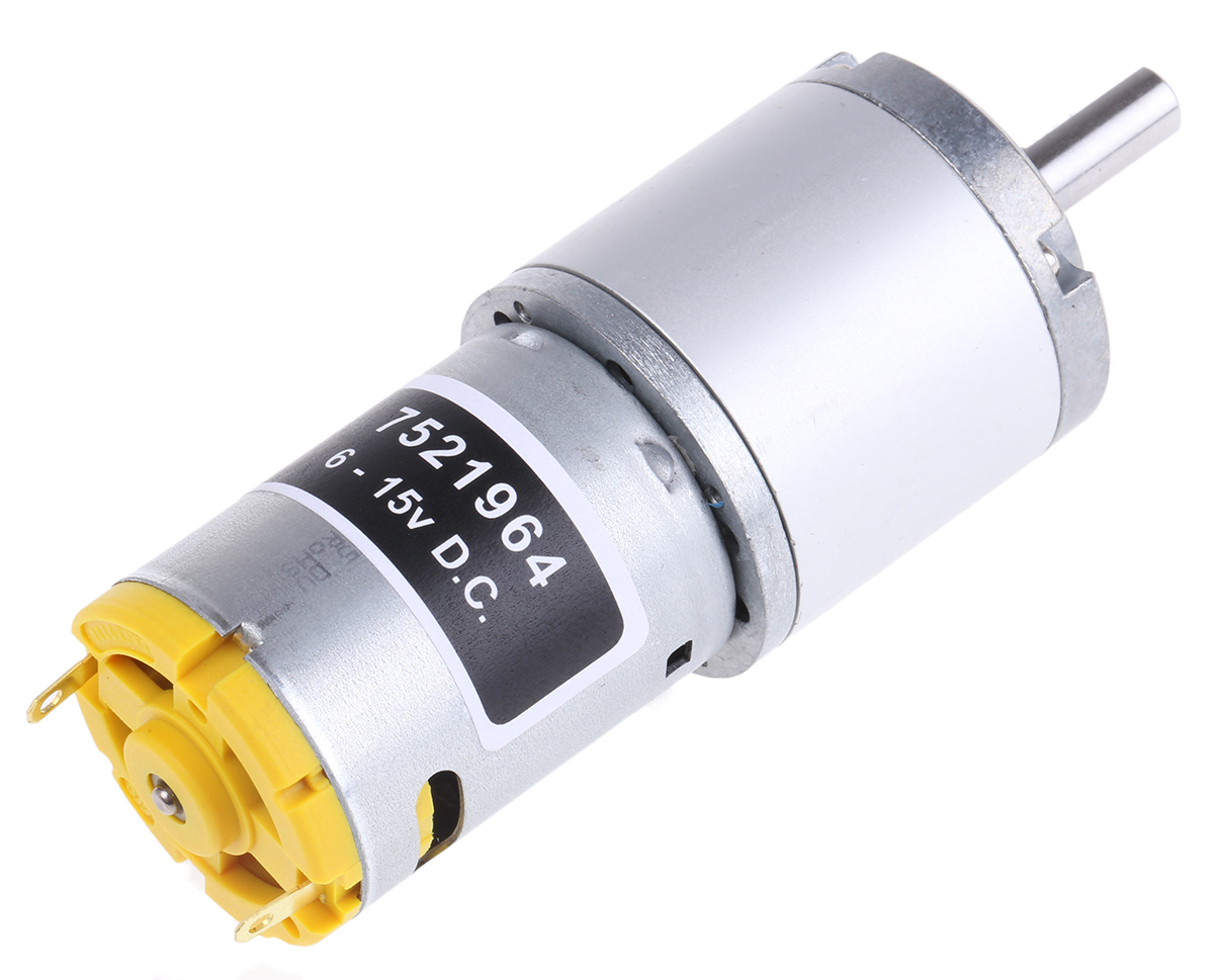 RS PRO Geared DC Motor, 7.98 W, 6 → 15 V dc, 78.4 gcm, 112 rpm, 6mm Shaft Diameter