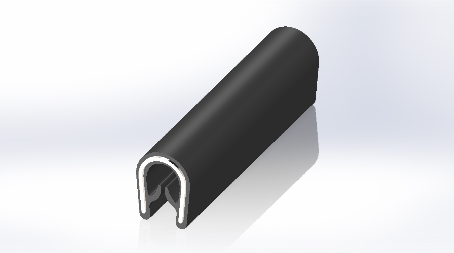 RS PRO Black EPDM Edge Protection, 20m