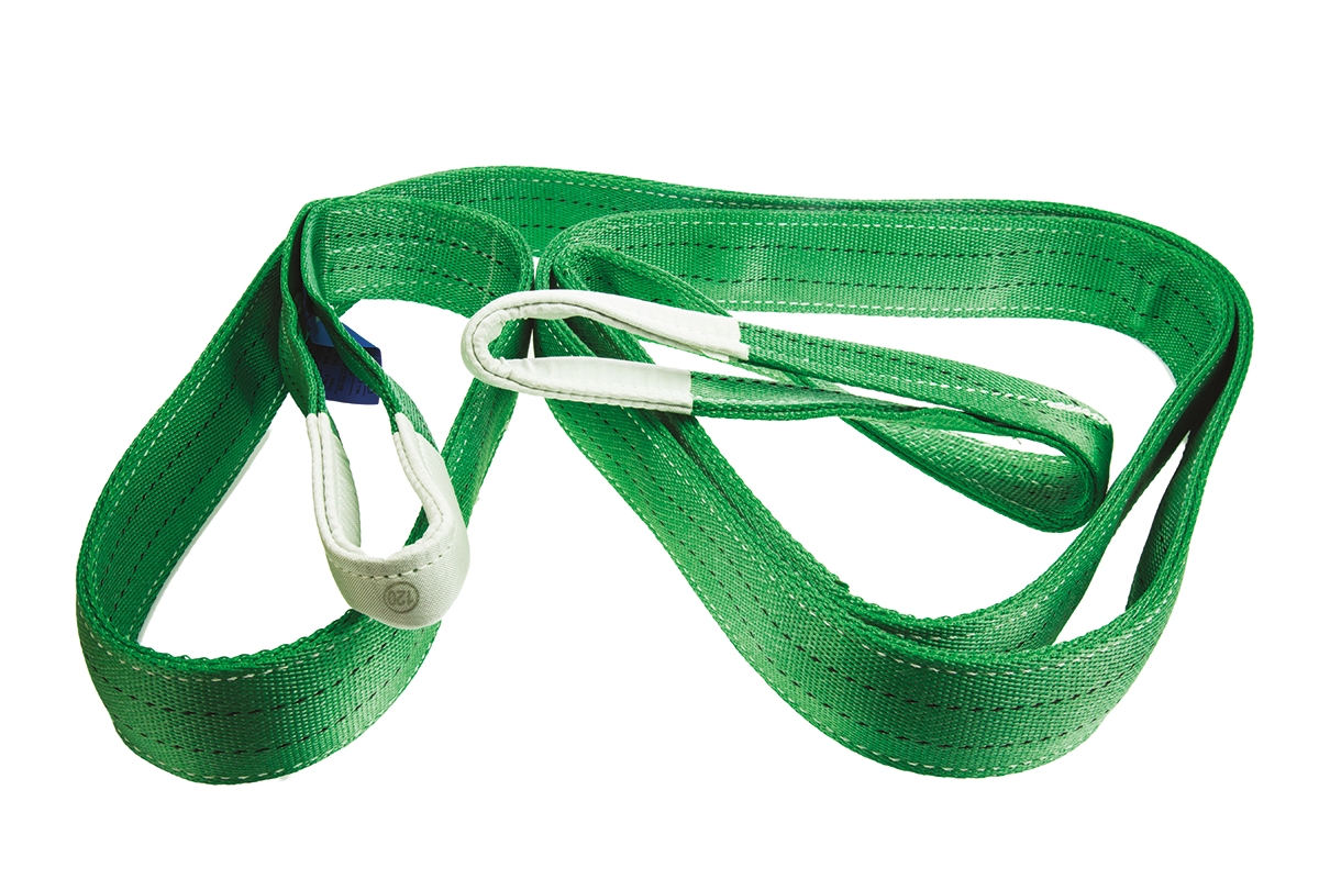 RS PRO 4m Green Lifting Sling Webbing, 2t
