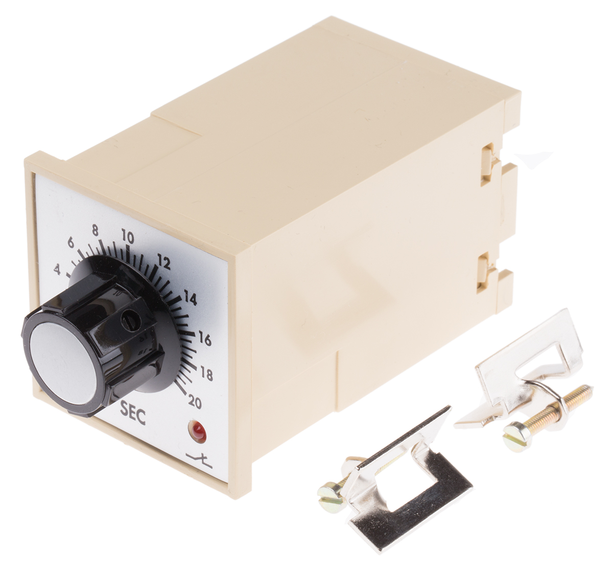 Tempatron DIN Rail, Panel Mount Timer Relay, 110V ac, 2-Contact, 0.5 → 20s, 1-Function, DPDT