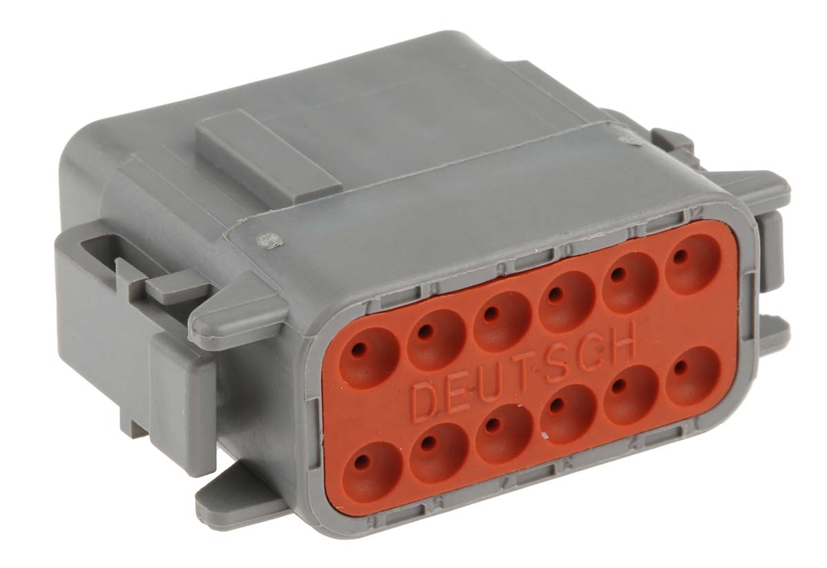 Deutsch, DTM Automotive Connector Plug Grey 12 Way DTM06-12SA