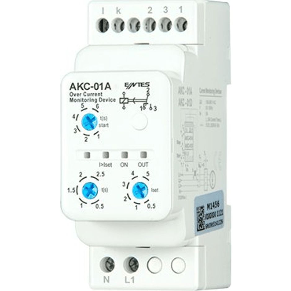 ENTES Current Monitoring Relay, 1 Phase, SPDT, DIN Rail
