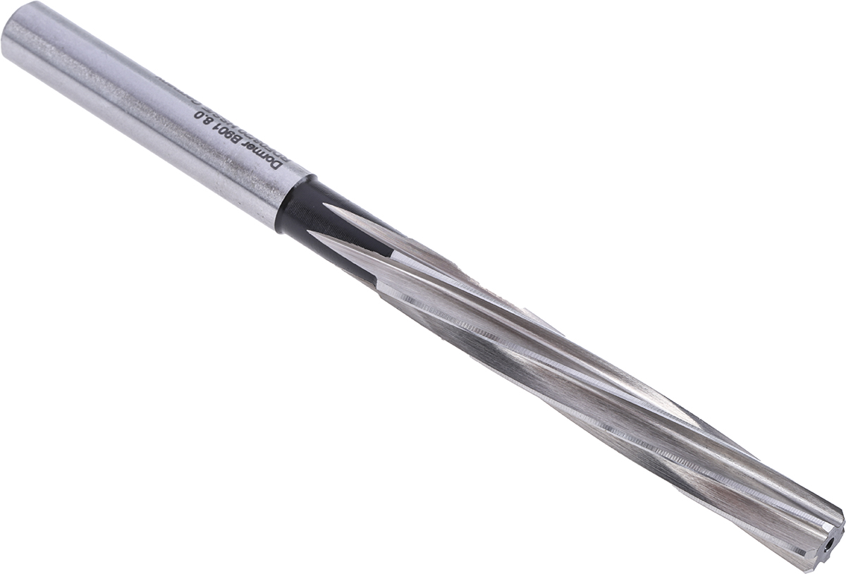 Dormer Straight Shank Reamer Bit, 8mm Diameter, Spiral Flute, 115 mm Overall