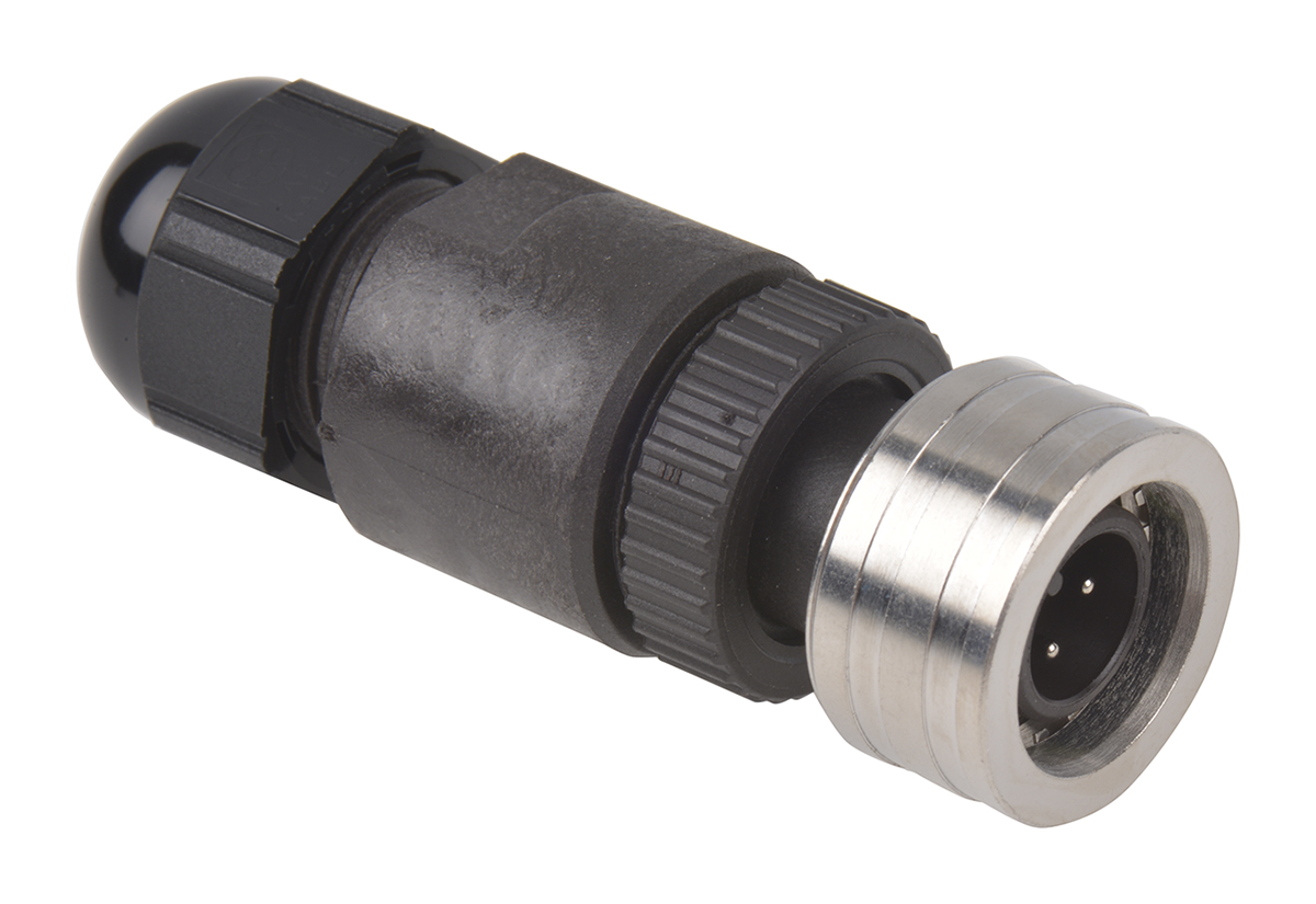 Brad from Molex Circular Connector, 4 Contacts, Cable, M12 Connector, Plug, Male, IP69K, Ultra-Lock Series