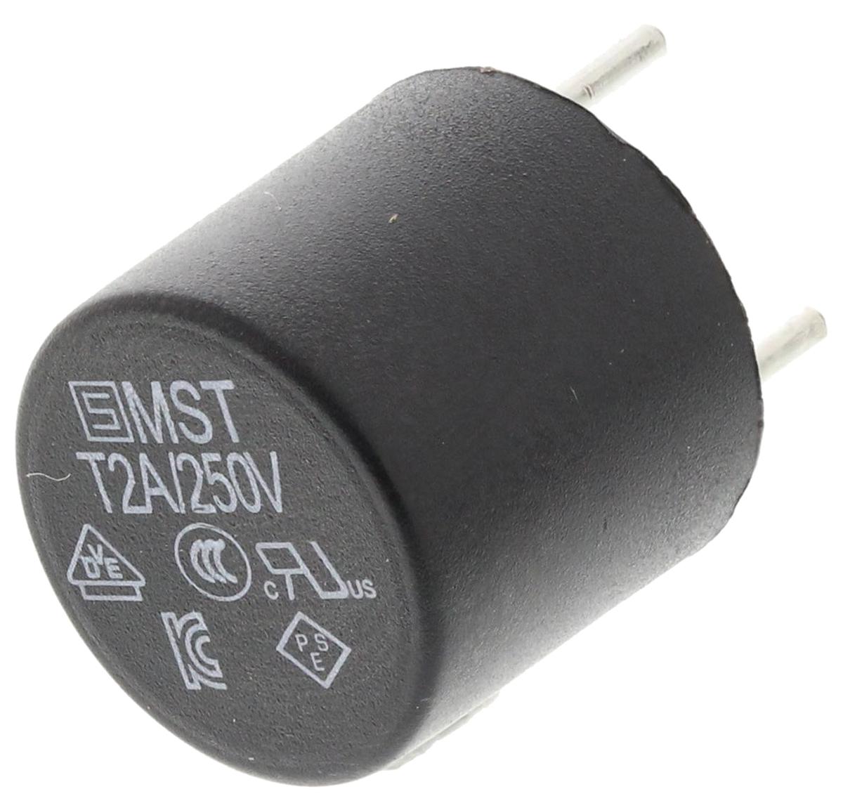 Schurter PC Board Non Resettable Fuse, Radial 2A, 250V ac