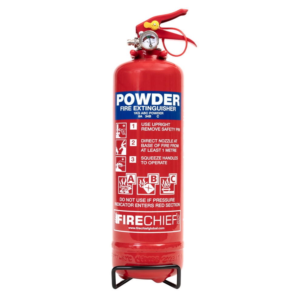 RS PRO 1kg Dry Powder Fire Extinguisher for Multipurpose Work (A, B, C)