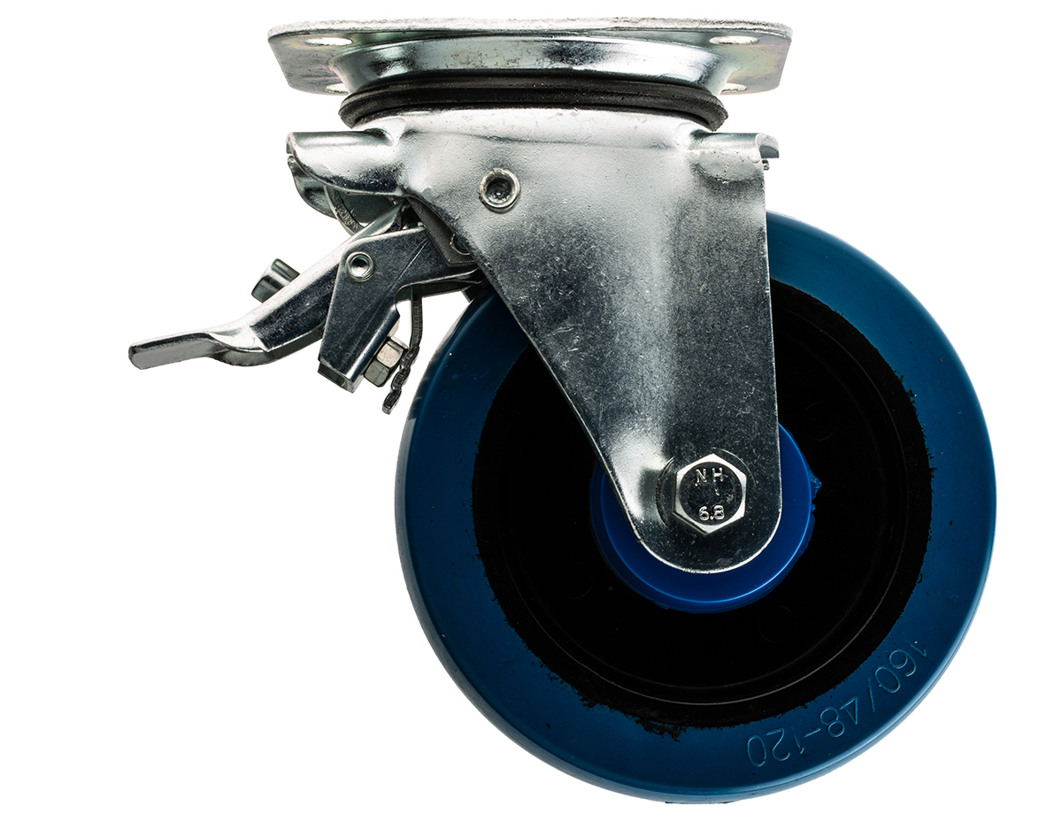 Guitel Hervieu Braked Swivel Castor Wheel, 400kg Capacity, 160mm Wheel