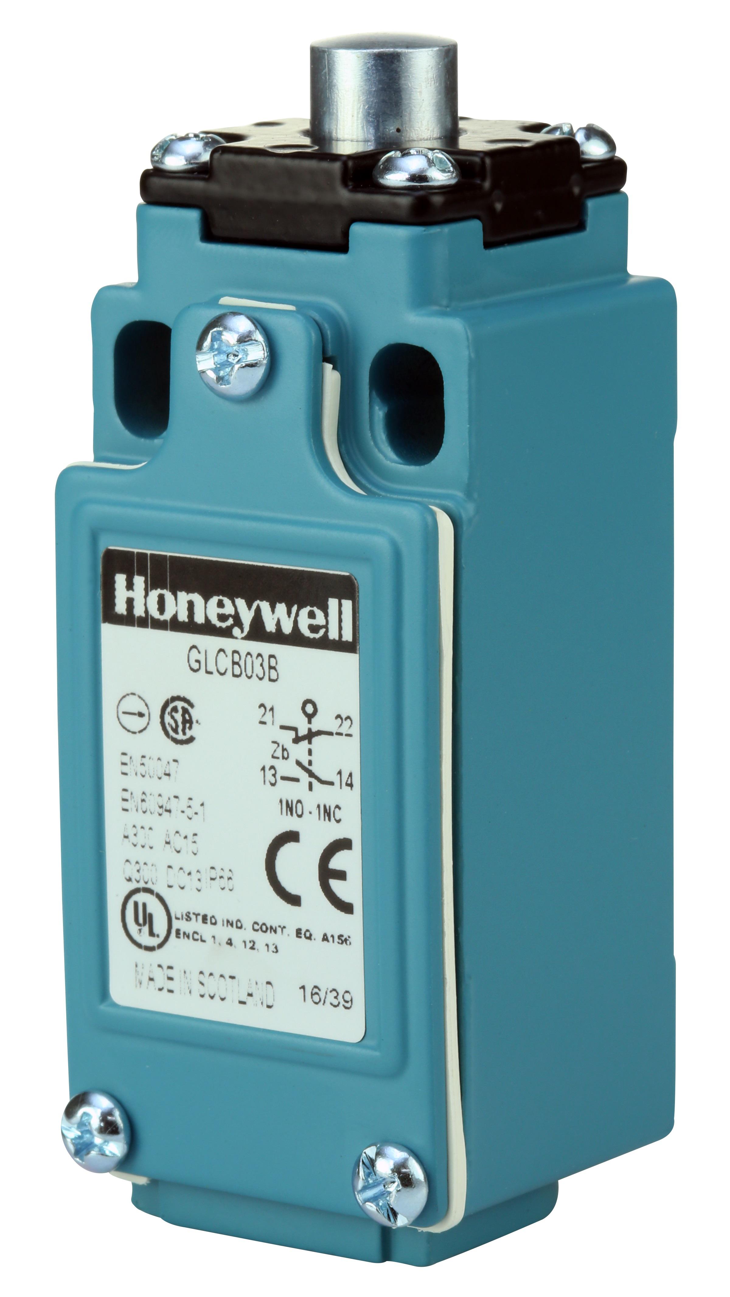 Honeywell Plunger Limit Switch, SPDT, IP67, Die Cast Zinc Housing, 300V ac ac Max, 10A Max