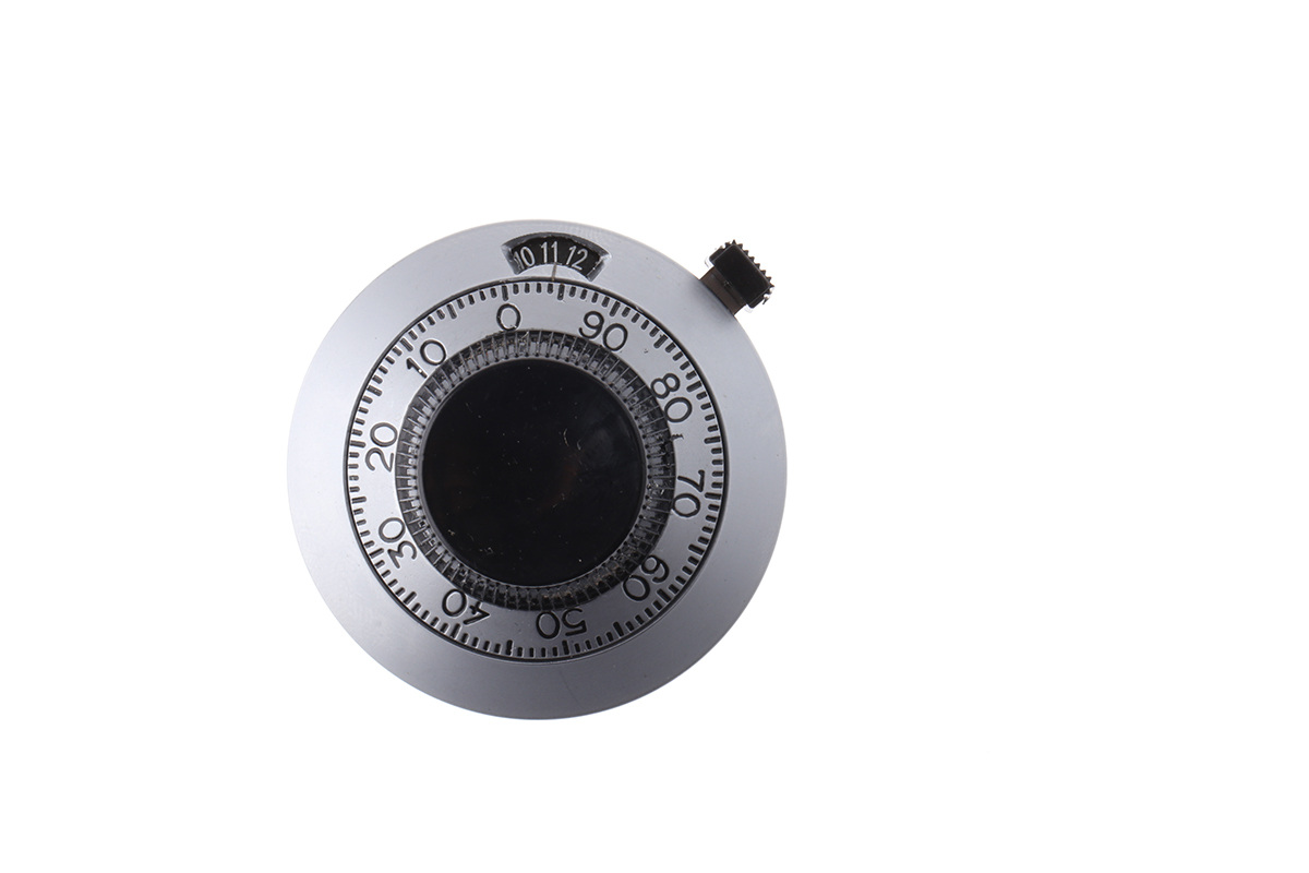 Vishay 46mm Chrome Potentiometer Knob for 6mm Shaft Splined, 21B11B10