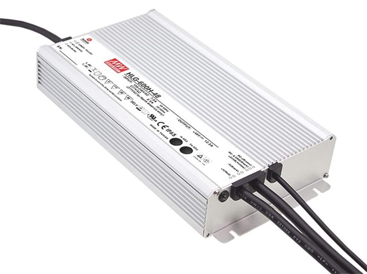 MEAN WELL LED Driver, 18 → 36V Output, 601.2W Output, 16.7A Output, Constant Voltage Dimmable