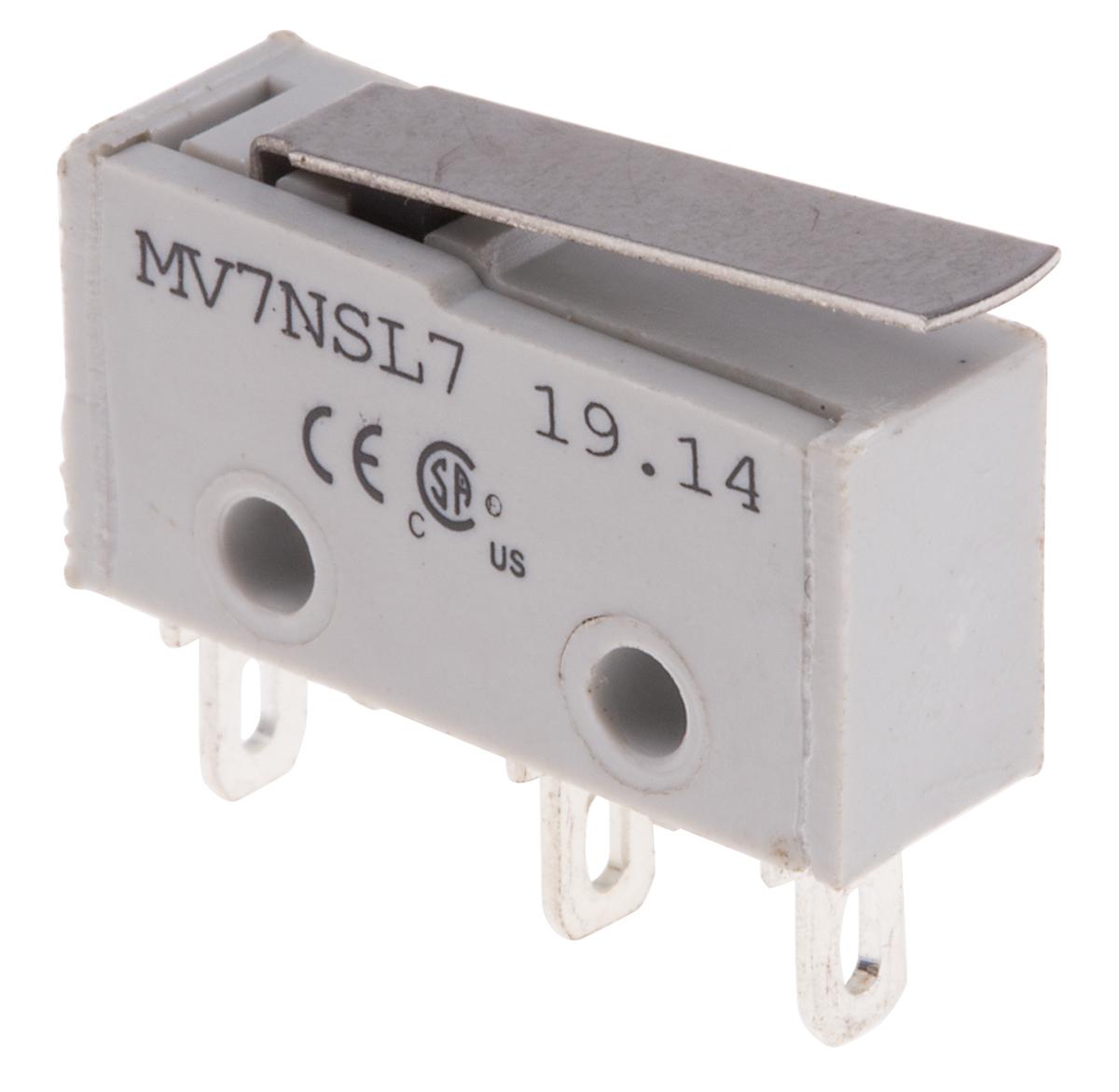 RS PRO Lever Subminiature Micro Switch, Solder Terminal, 2 A @ 250 V ac, SPST, IP40