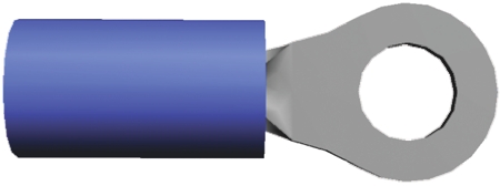 TE Connectivity, PIDG Insulated Ring Terminal, M3.5 Stud Size, 1mm² to 2.6mm² Wire Size, Blue