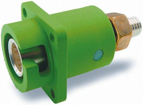 ITT Cannon, Veam Snaplock IP67 Green Panel Mount 1P Mains Connector Socket, Rated At 250A, 1.0 kV