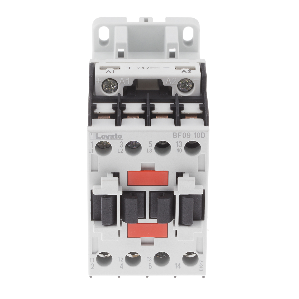 Lovato Orange BF Contactor, 24 V dc Coil, 3-Pole, 9 A, 4.2 kW, 3NO, 440 V ac