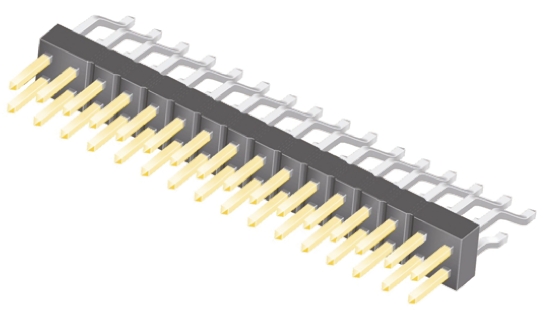 Samtec TSM Series Right Angle Surface Pin Header, 32 Contact(s), 2.54 mm Pitch, 2 Row, Unshrouded