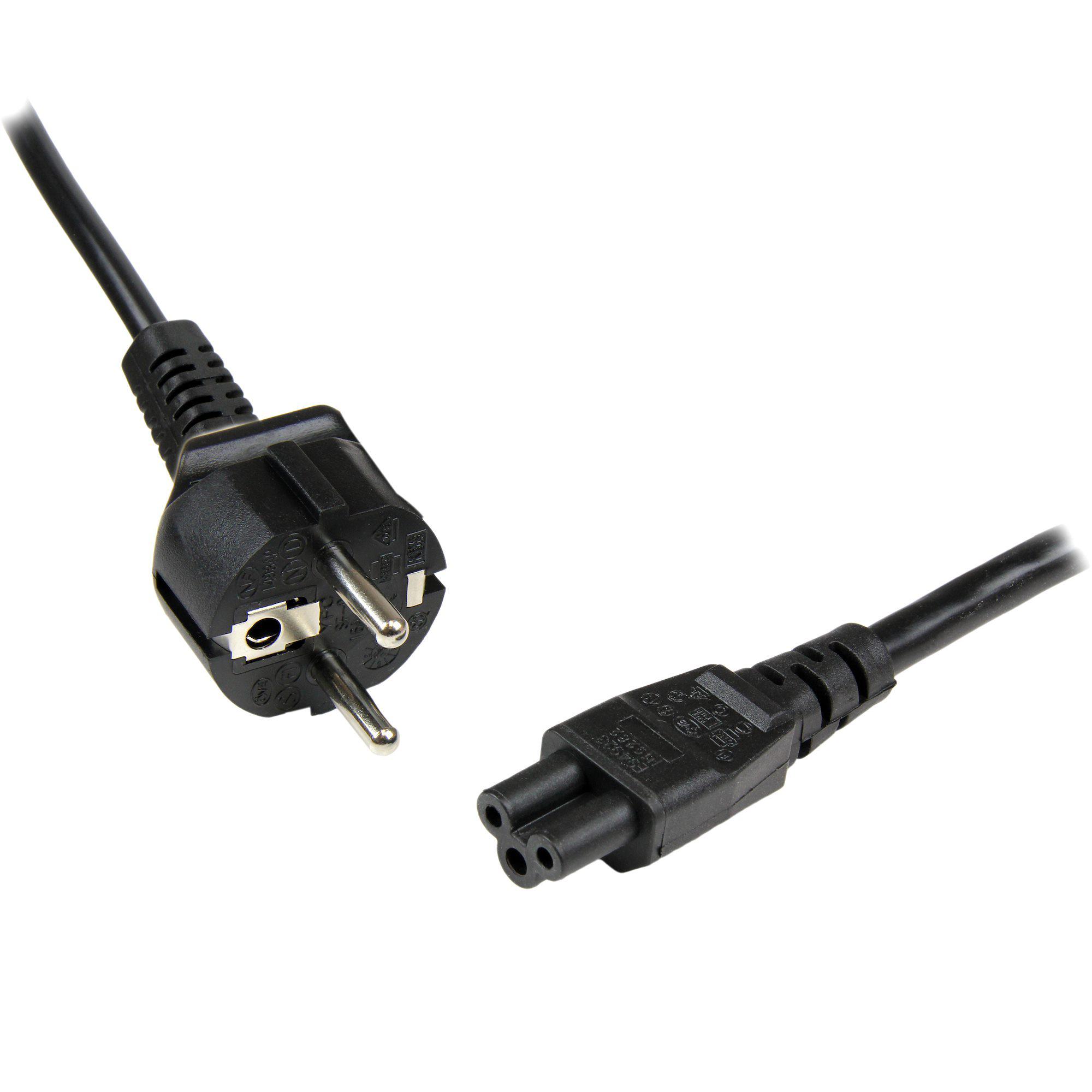 StarTech.com CEE 7/7 Power (European) Plug to IEC 60320 C5 Power Plug Power Cable, 1m