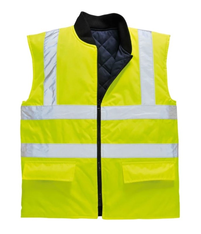 Bodywarmer Yellow Hi Vis Reversible Clas