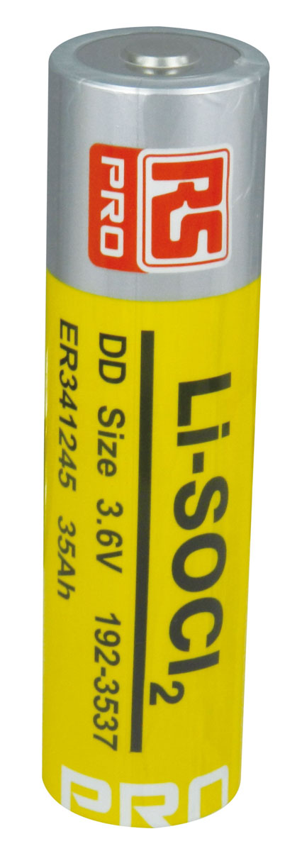 RS PRO Lithium Thionyl Chloride 3.6V, DD DD Battery