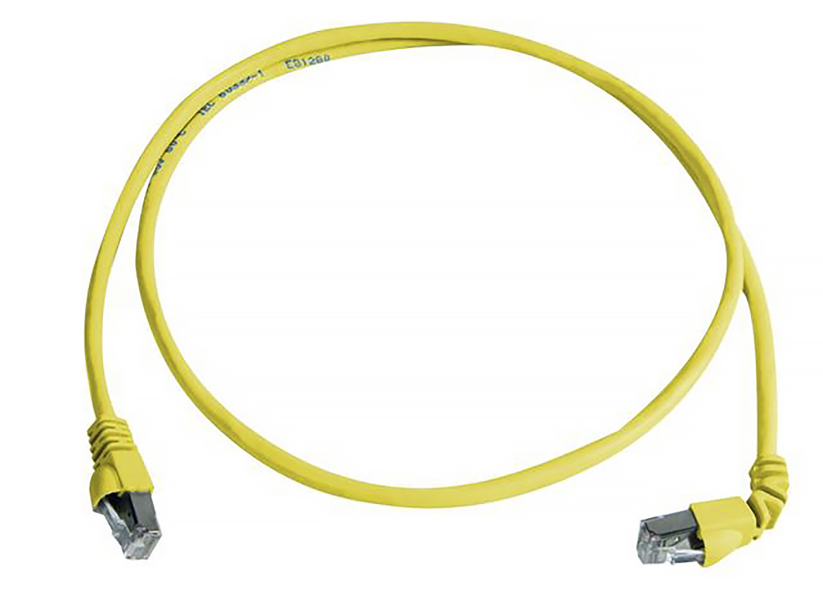 Telegartner, 2m Cat6a, Yellow RJ45 to Male RJ45 Male, S/FTP Shielded, Terminated LSZH Sheath