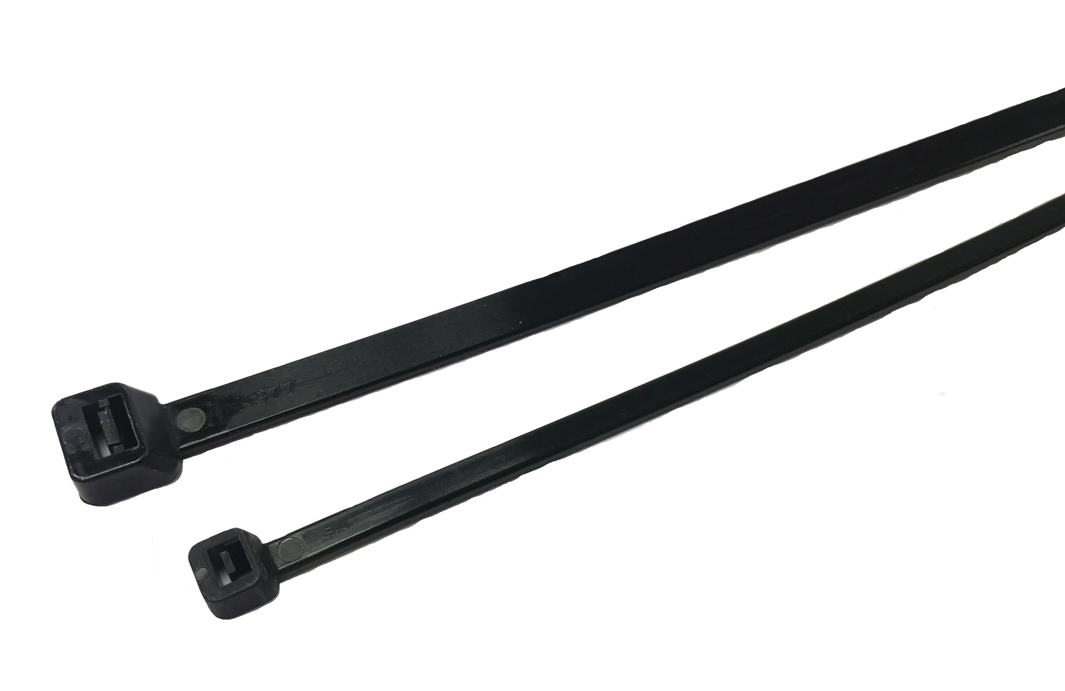 RS PRO Cable Tie, 150mm x 3.6 mm, Black Nylon, Pk-100