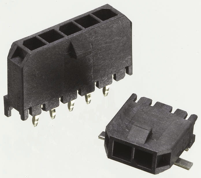Molex Micro-Fit 3.0 Series Straight Through Hole Mount PCB Socket, 6-Contact, 1-Row, 3mm Pitch, Solder Termination