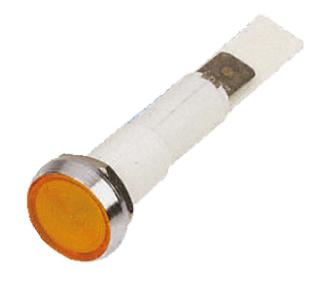 Arcolectric (Bulgin) Ltd 0275 Series Orange Neon Panel Mount Indicator, 110V ac, 10mm Mounting Hole Size, Solder Tab