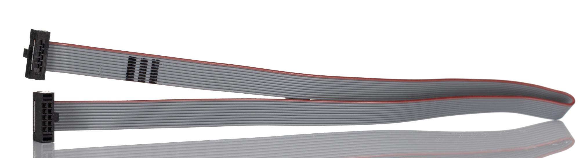 Samtec FFSD Series Flat Ribbon Cable, 10-Way, 1.27mm Pitch, 250mm Length, Tiger Eye IDC to Tiger Eye IDC