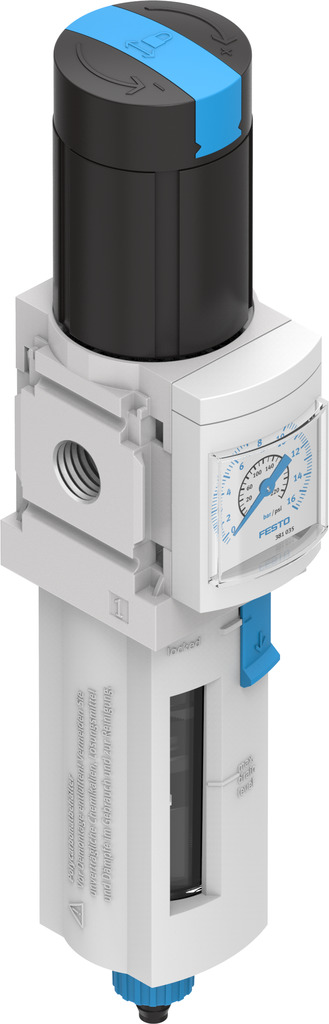Festo MS4-LFR Plastic Filter Regulator, 5μm, G 1/8, Automatic, 10 bar, 529170