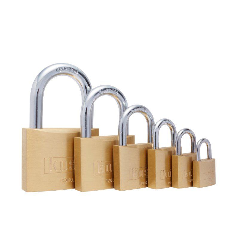 Kasp Clamping Weatherproof Brass Padlock, Keyed Alike, 22mm Shackle, 40mm Body