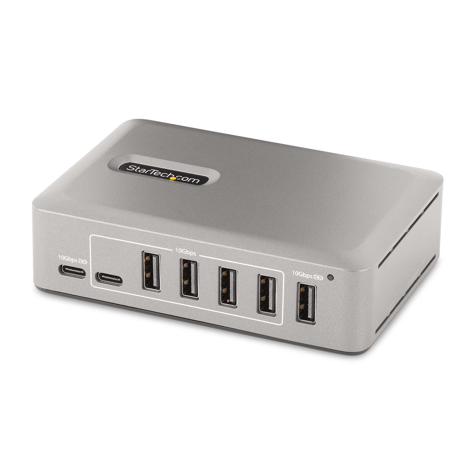 StarTech.com 10 Port USB 3.1 USB A, USB C  Hub, AC Adapter Powered, 11.5 x 8 x 3cm