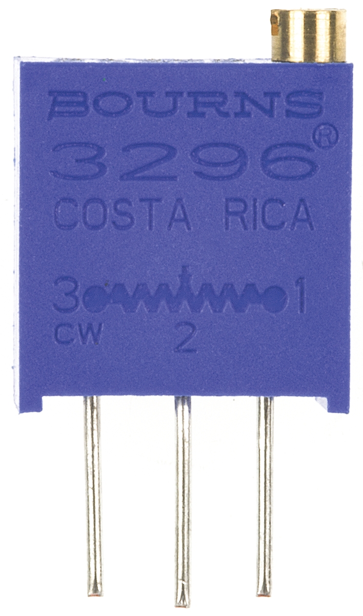 2.2kΩ, Through Hole Trimmer Potentiometer 0.5W Top Adjust Bourns, 3296