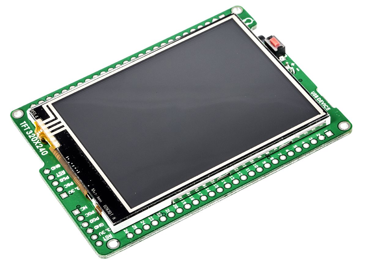 MikroElektronika MIKROE-607, mikromedia for PIC18F 2.8in TFT Color Display Development Board With PIC18F87J50 for
