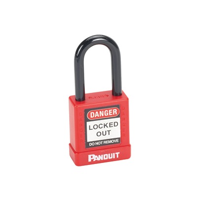Panduit Red 1-Lock Aluminium, Steel Safety Padlocks, 6.6mm Shackle