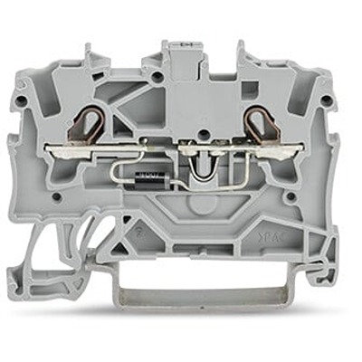 WAGO 2001-1211/1000-410 TOPJOB S Series Grey, 1.5mm², 1-Level, Push-In Cage Clamp Termination, ATEX, EAC Ex, IECEx