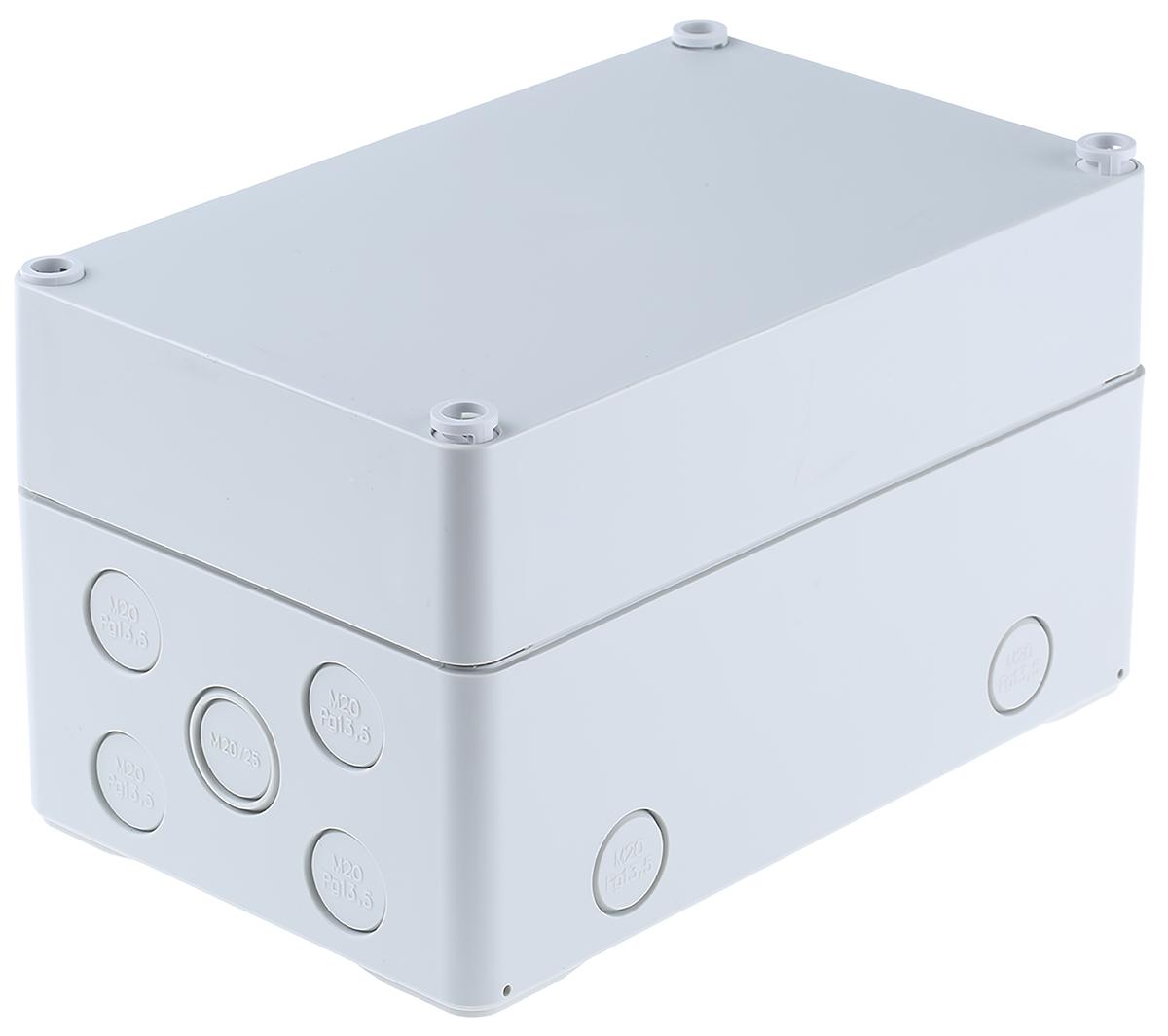 Spelsberg AK Compact Range Series Grey Polystyrene Enclosure, IP65, Grey Lid, 200 x 125 x 122mm