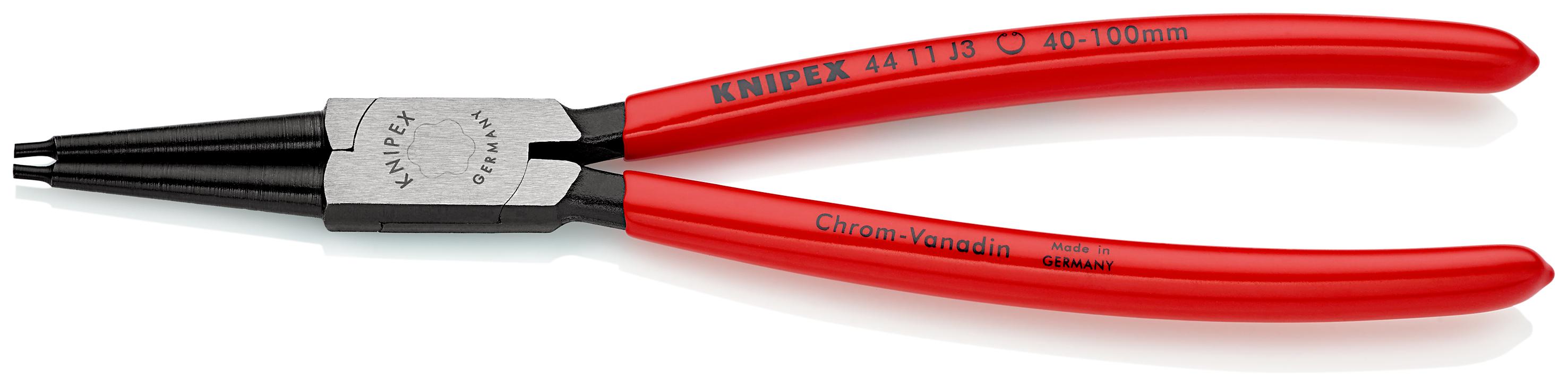 Knipex 44 11 J3 Pliers, 225 mm Overall, Straight Tip