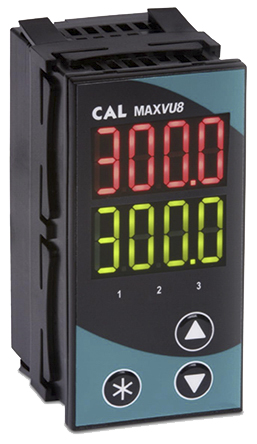 CAL MAXVU Panel Mount PID Temperature Controller, 96 x 48mm 1 Input, 3 Output Relay, 110 → 240 V ac Supply