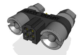 Amphenol Socapex MHDAS Series Straight PCB PCB Header, 4 Contact(s), 1.27 mm Pitch, 2 Row, Shrouded